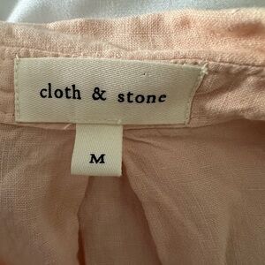 Light Pink/peach Cloth & Stone 100% linen (Z)